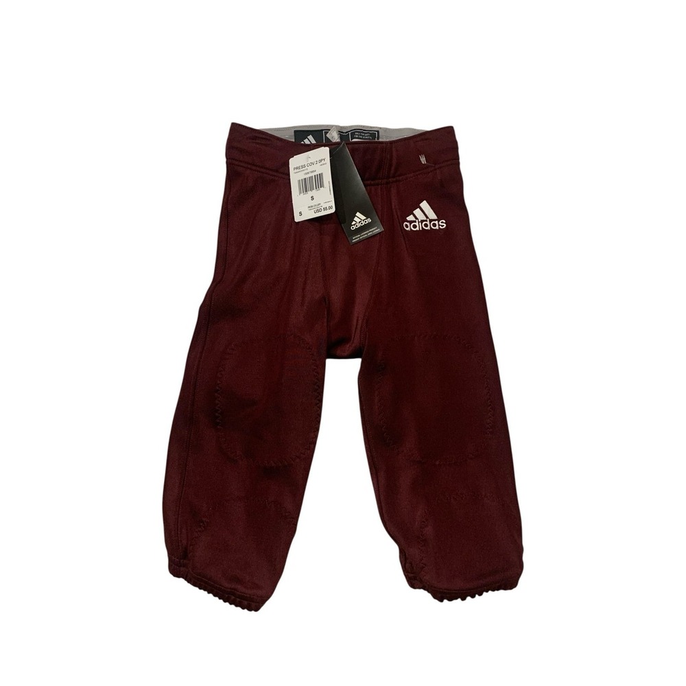 Adidas Youth Football‎ Pants Maroon Burgundy Padded Integrated Small NWT H63643